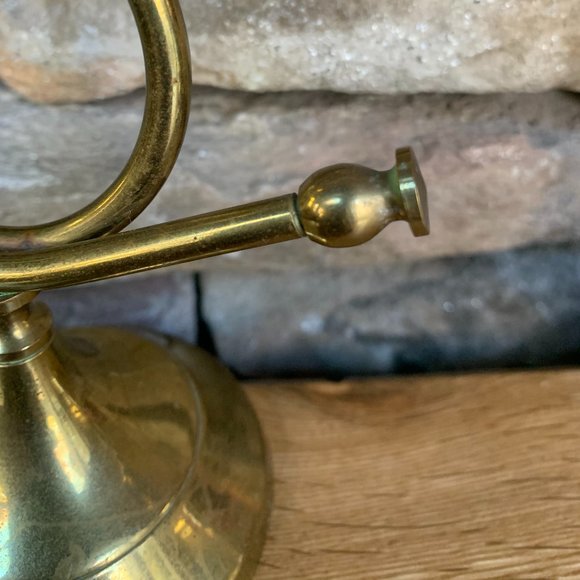 VTG 2 Brass French Horn Christmas Candle Holders Holiday Boho Decor India - Picture 3 of 9